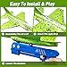 CRILARY 3 Pack Airplane Launcher Toys, 13.2 inch LED Foam F-15 Eagle Fighter Jet ＆ Glider Catapult Plane for Boys, Flying Toys Christmas Birthday Gifts for Boys Girls 4 5 6 7 8 9 10 11 12 Year Old