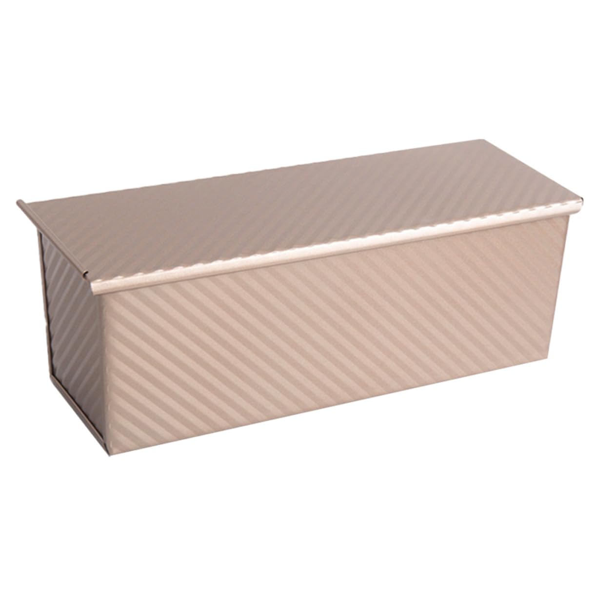 Genérico Molde para Pan de con Tapa Antiadherente Molde para Hornear Pan Casero con Diseño Ondulado Color Rosa Dorado