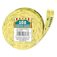 Amscan 500 Carnival Ticket Roll, Yellow