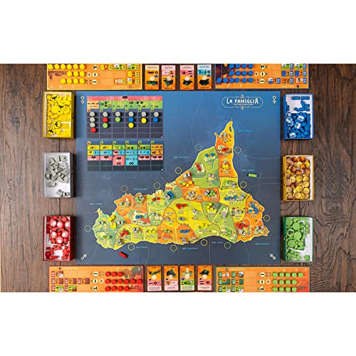 Capstone Games La Famiglia: The Great Mafia War - Capstone Games, 2-Vs-2 Team Strategy Board Game, Based In 1980'S Sicily, 4 Players, 90-180 Minute Game Play Time, Ages 16+ #TOP4