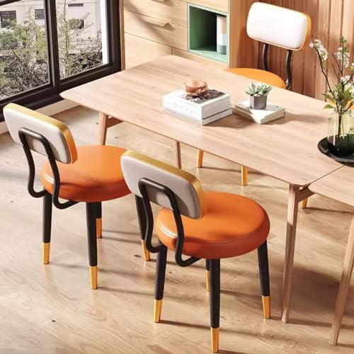 Chaise de salle à manger en similicuir élégante pour réception et bureau à domicile - 4