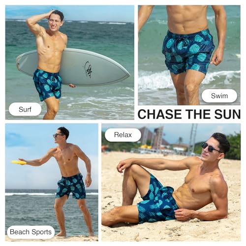 Image of Kanu Surf Men's Big Viper Extended Size Stripe Swim Trunk