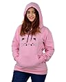 More & More Unisex-Adult Cotton Hooded Neck Cat Printed Hoodie (Cat Hoodie Baby Pink-S_Baby Pink_S)