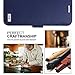 FYY [Genuine Leather Wallet Case for Samsung Galaxy S8+ Plus 2017, Handmade Flip Folio Wallet Case with Kickstand Card Slots Magnetic Closure for Samsung Galaxy S8+ Plus 2017 Navy Blue