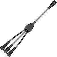 Vista 19 de BTF-LIGHTING Conector eléctrico de tuerca metálica de 2 pines, 18 AWG IP68, conector hembra macho de 7.87 pulgadas/7.9 in, cable de extensión