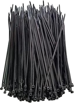 Inovera (Label) Nylon Self Locking Grip Cable Zip Ties Cord Management Heavy Duty Tie Wire Organizer For Home, Office, Garden, Workshop (Black, 3.6 X 150 Mm, Pack Of 100) - image, photos