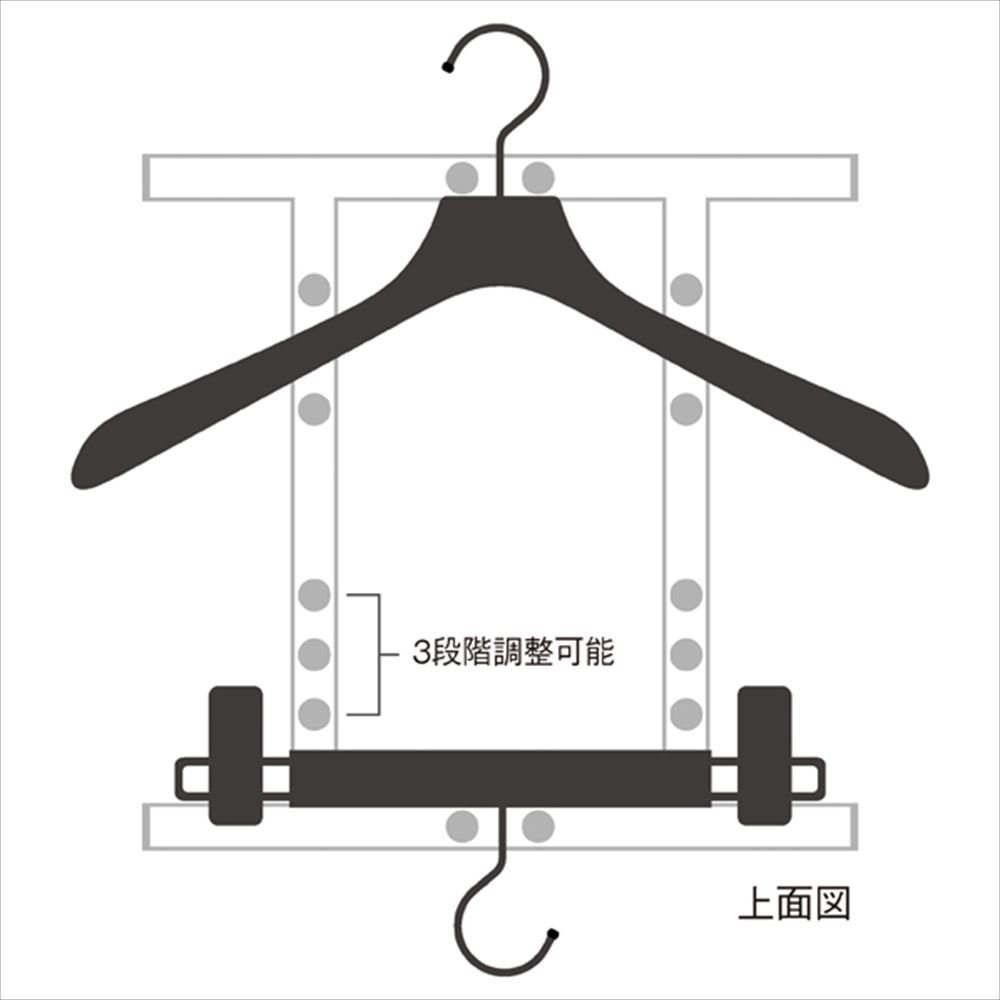 マルチ ハンガー ストッカー スチール製ハンガーラック キャスター付き