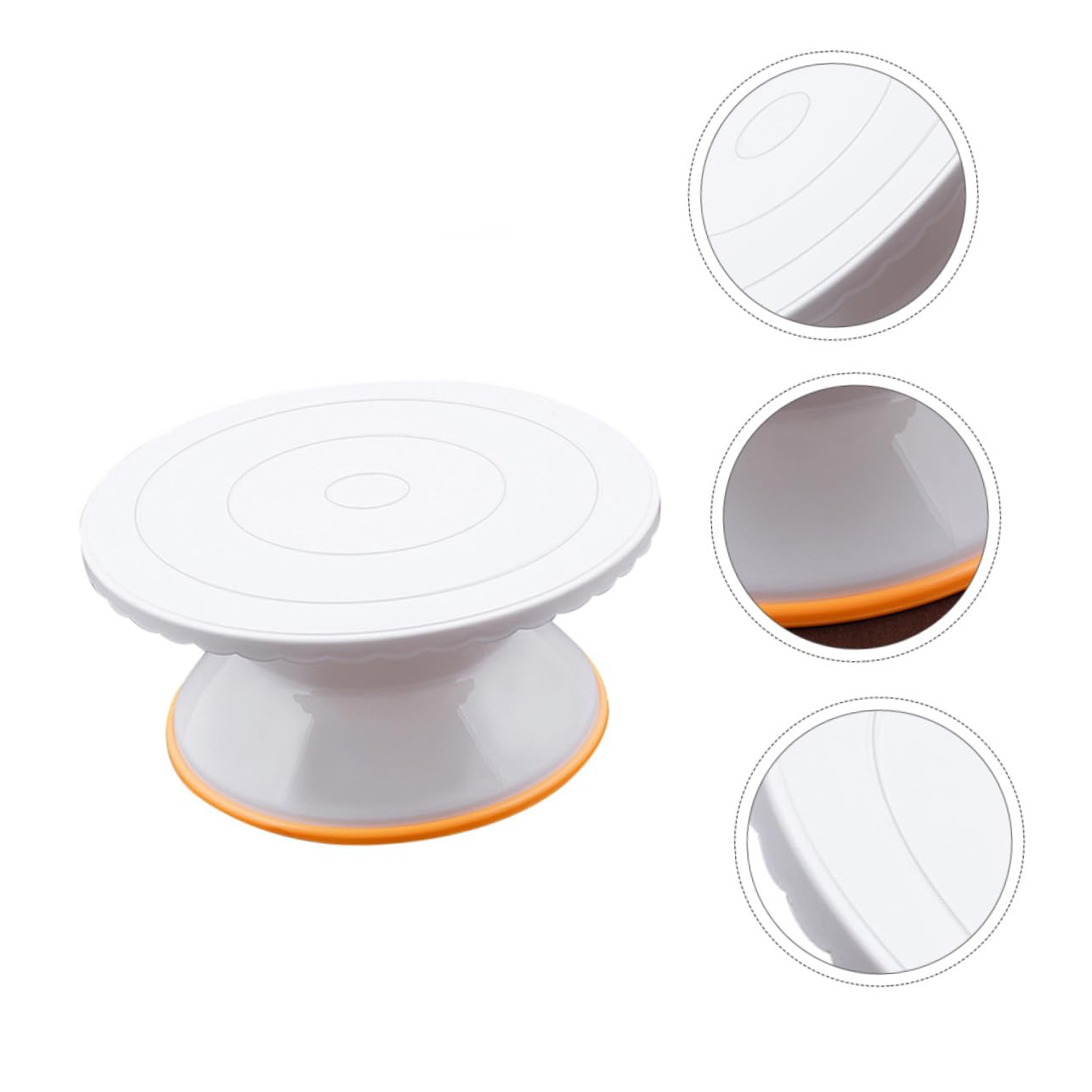 COLLBATH Plato Giratorio para Pasteles Bandeja Giratoria de Plástico Mesa de Trabajo Giratoria para Hornear Pasteles Suministros para Repostería para Hacer Tartas y Casa