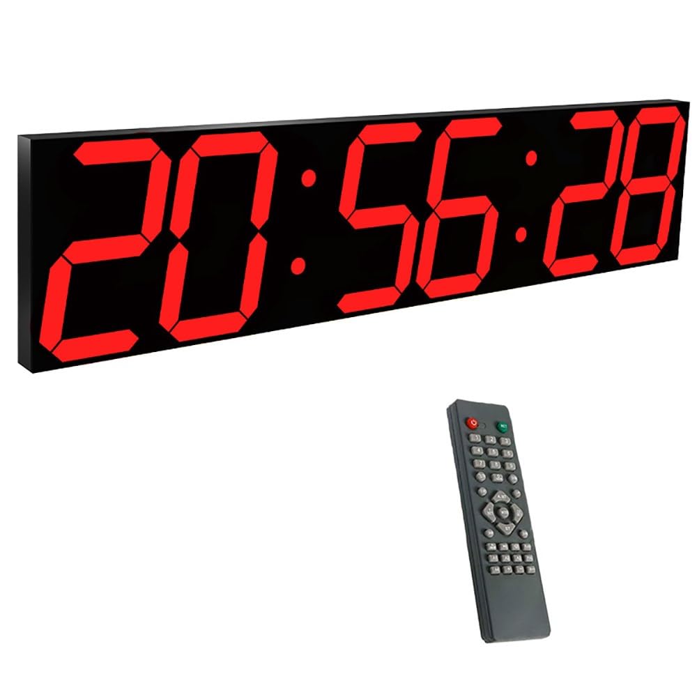 Reloj De Pared Digital LED De 27 Pulgadas, Atenuador Automático