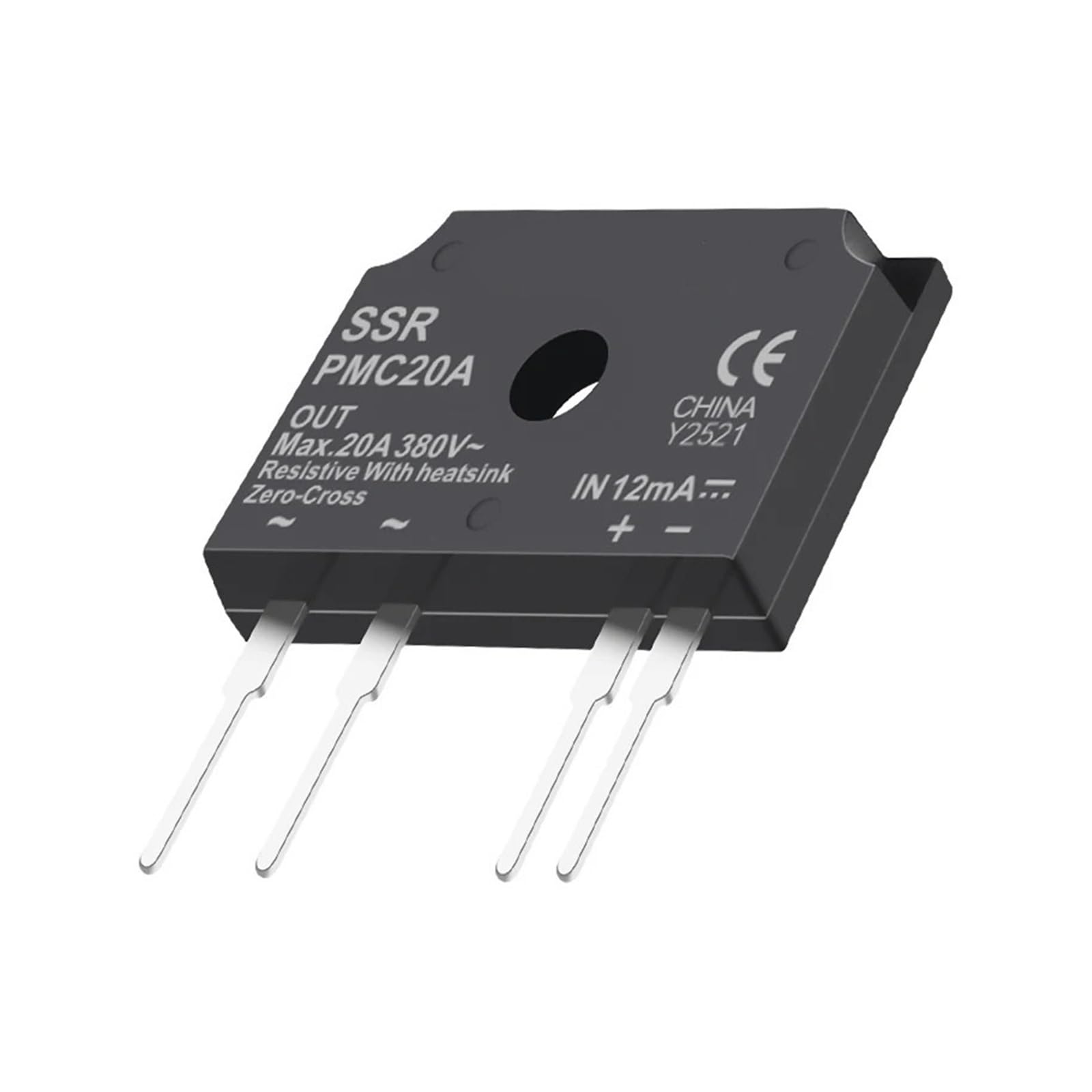 PCB Solid State Relay PMC Series, No Built-in Current-Limiting Resistor, Direct Control 380VAC 20A, Compact SSR M