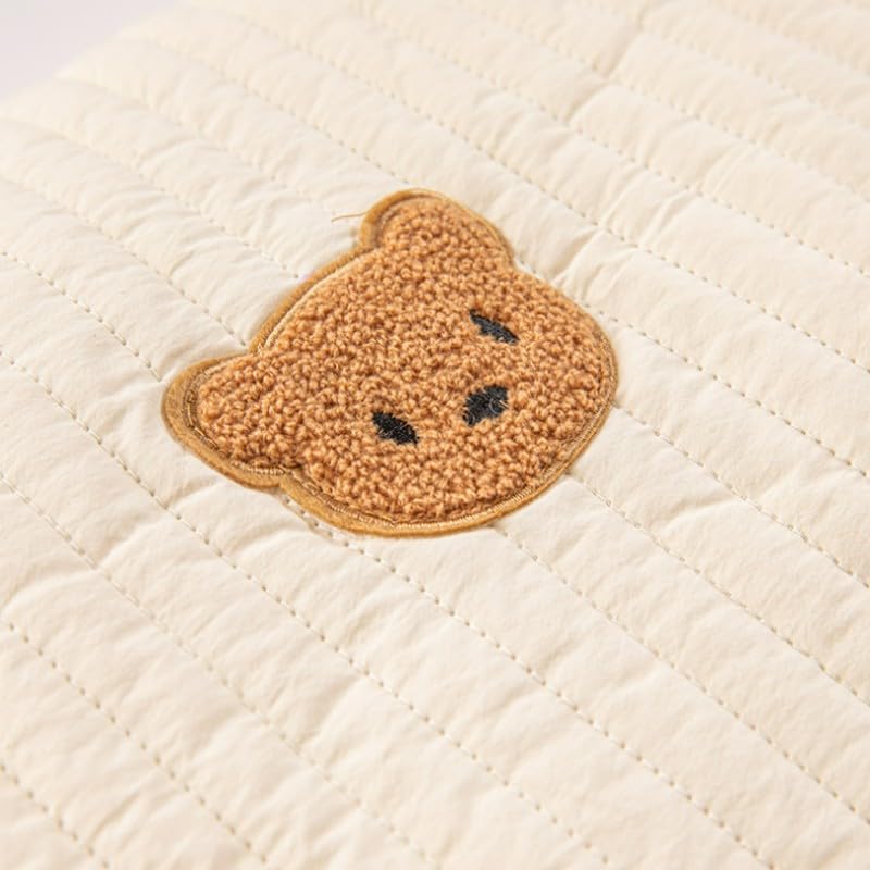 Poowe Nursery Kids Rug Creeping Crawling Mat Baby Rug Childrens Floor Area Rug Mat 100% Cotton Baby Crawling Mat Round Infants School Carpet Decor, 33.5