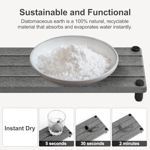 Dessous de verre absorbant la diatomite pour protéger vos comptoirs