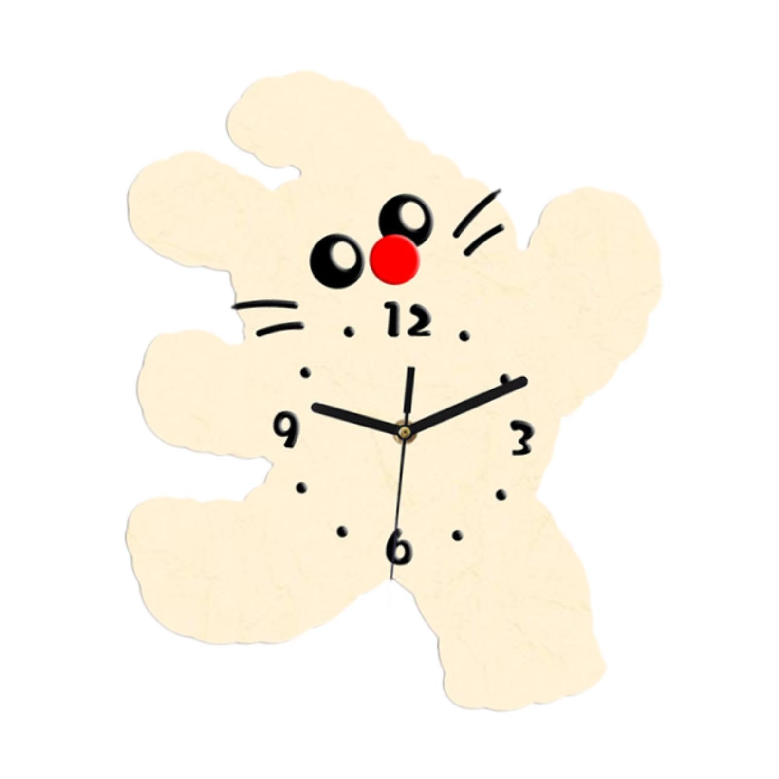 Horloge murale moderne chat silencieuse pour un sommeil paisible en chambre