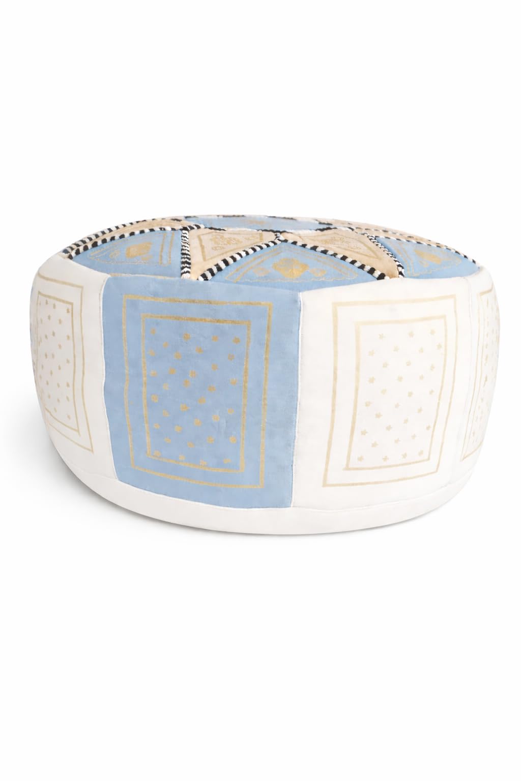 Treasures Of Morocco Moroccan Pouf Ottoman Footrest Hassock Handmade Leather Comfortable Unstuffed