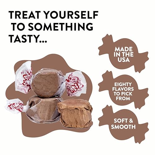 Taffy Town Saltwater Taffy- Chocolate | Gourmet Taffy| Nougat-Style Candy| Soft & Delicious| Snack Treats| Party Good Candies| 2.5lbs - Thumbnail 3