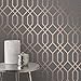 Produktbild Quarz Trellis Geometrische Tapete Kupfer und Koksgraue Fein Dekor FD42307