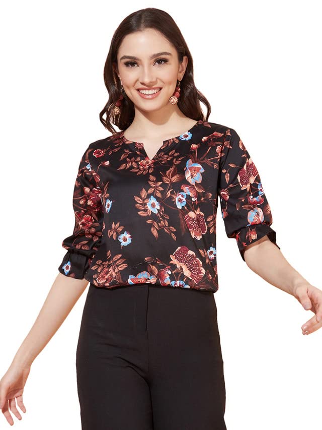 Image of Selvia Women's Floral Regular Fit Top