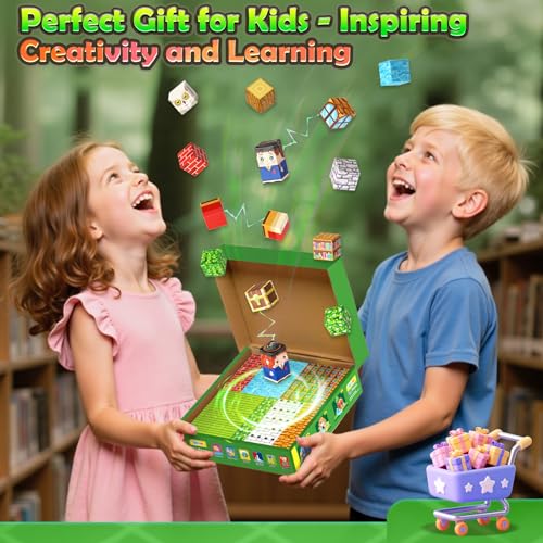 150PCS Magnetic Blocks - Magnetic Building Blocks STEM Toy, Build Mine Magnet World Craft Cubes for Kids, Magnet Blocks Montessori Sensory Toys for Toddlers, Kids Age 3-5 6-8 8-12 Boys Girls - Image 7