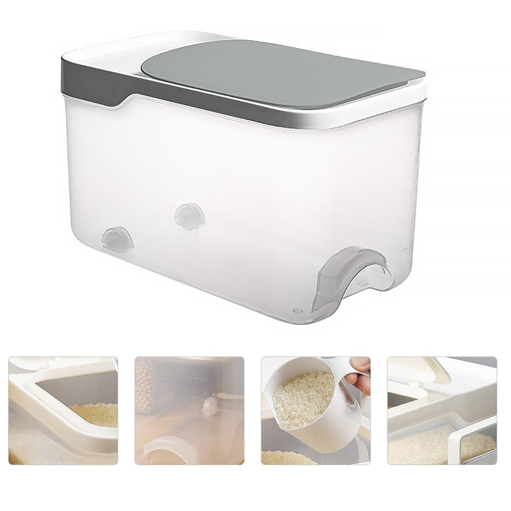 YARNOW 5 kg di riso, contenitore ermetico, per farina, polvere, riso, cibo secco, dispensa, resistente all'umidità, organizzatore per la casa, 29. 3 x 17. 8 cm