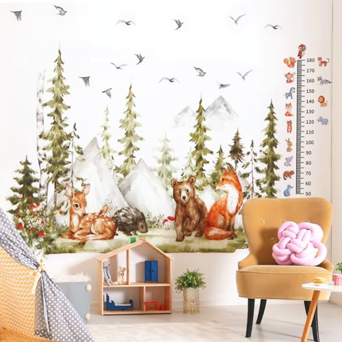 Zaxiva 2PCS Stickers Muraux Animaux de la Jungle Autocollants Muraux Safari Animaux Sticker Mural...