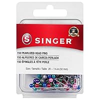Singer Pearlized Head Straight Pins, 150-Count