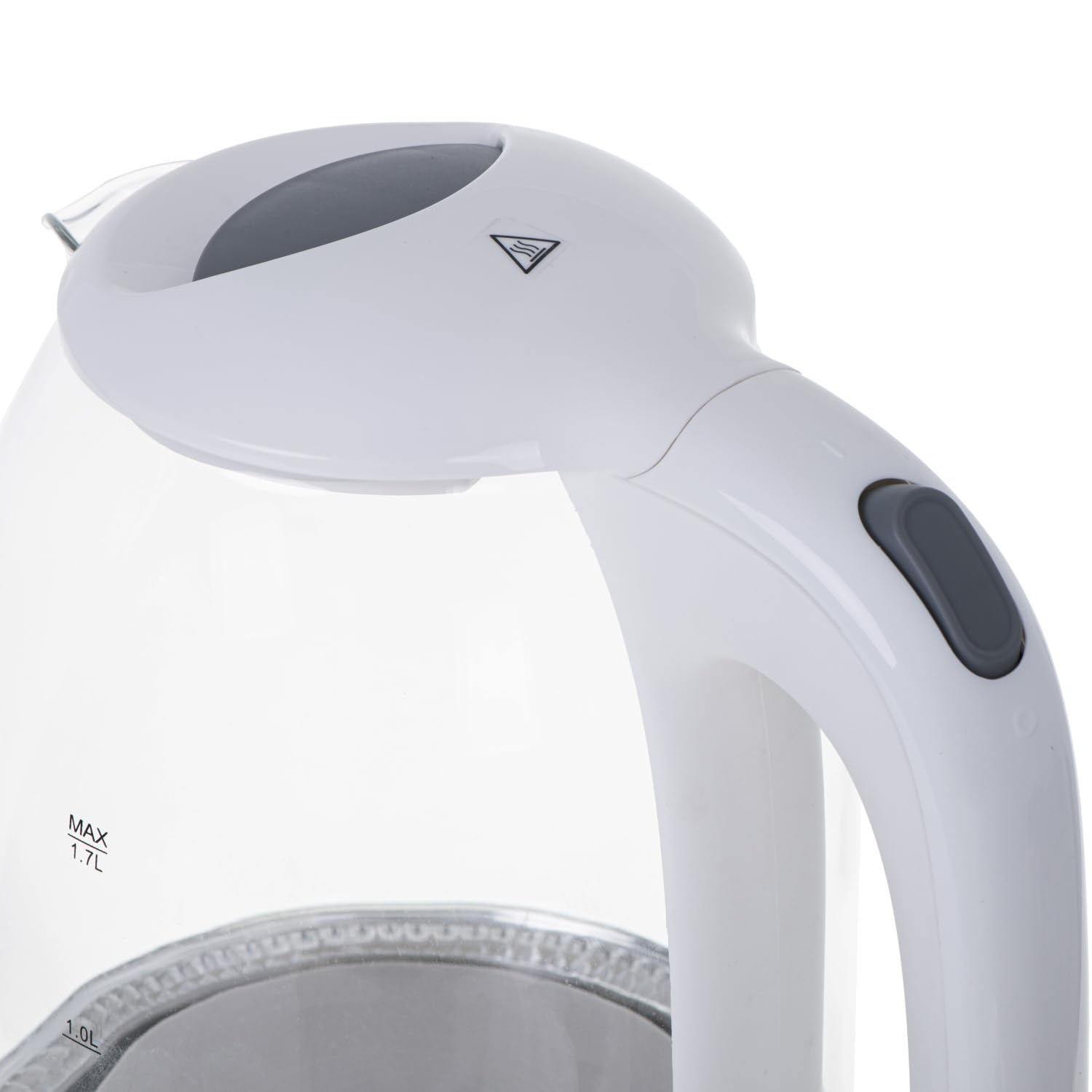 ADLER Mesko Bollitore in vetro 1,7 l, base girevole, illuminazione LED, bianco