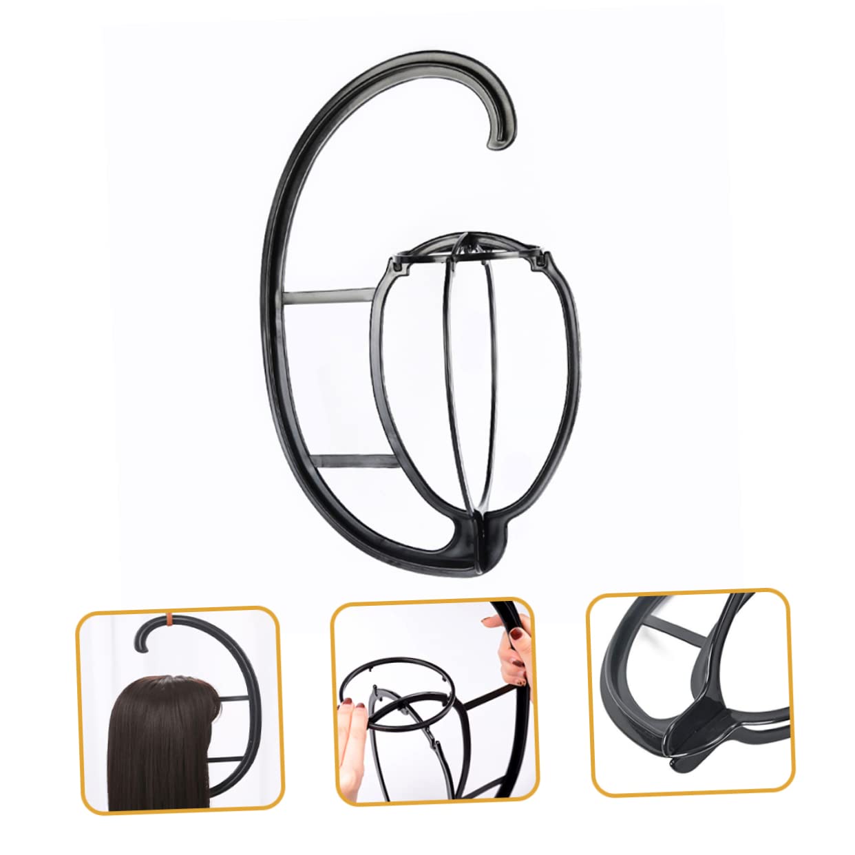 WOONEKY 6pezzi Porta Parrucche Supporto Per Appendere Parrucche Staccabile Compatto e Leggero Per Viaggio