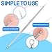 Teenitor Pimple Extractor Acne Treatment Tool Surgical Grade Blackhead Comedone Removal 2-in-1 Popper Tool for Face Nose Blackhead Extractor Tool Silver
