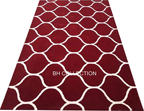 Image of Classical Look SQUAR Handmade Tufted Plain Carpet with Super Soft & Pure Woolen Carpet for Your BEDROOMS & Living Room with 1 INCH Pile Height 6.0 X 6.0 FEET (180x180 cm) Multi