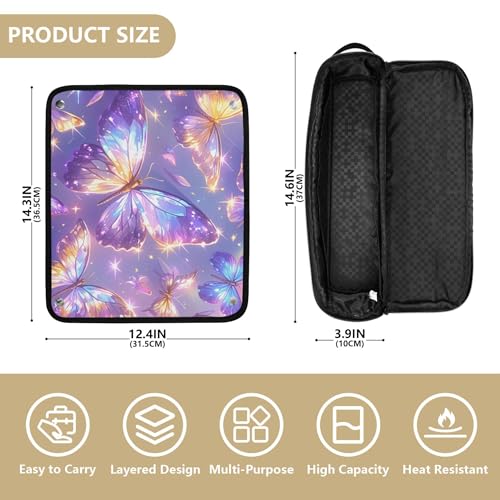Bolsa de viaje para herramientas de cabello con tapete resistente al calor miniatura 4
