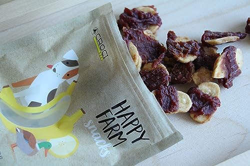 Croci Happy Farm – Kausnack für Hunde, natürlicher Hundesnack, mit Gemüse, Ente und Banane, 80 GR