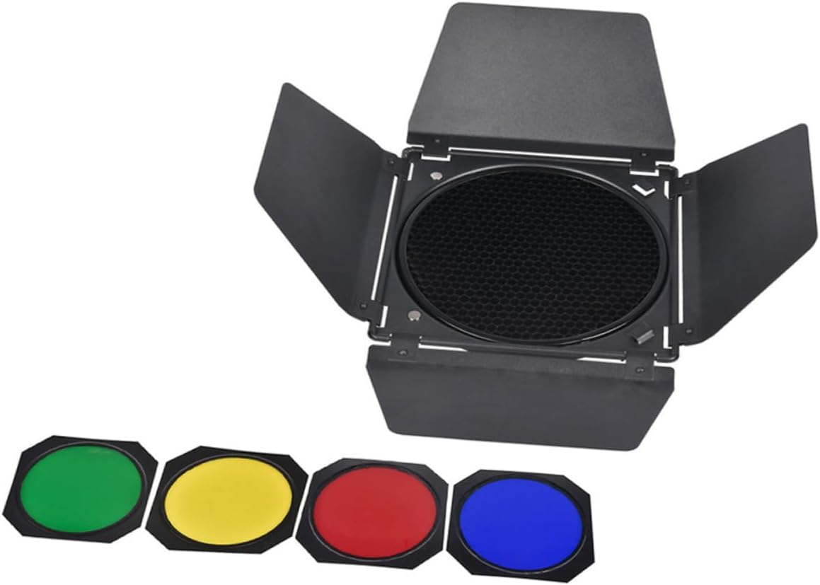KICHOUSE 1set Photography Lamp Accessories Honeycomb Light Barrier Kit Color Filters for Flash Lampshade and Easy to Install Parts for Home and Studio Photography