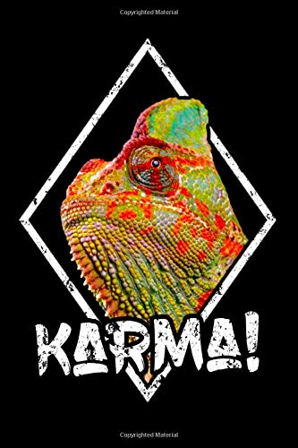 Veiled Chameleon Karma Notebook: Do you love your pet veiled chameleon or Yemen chameleon? Do you have a passion for lizards and reptiles? This notebook is the perfect choice for you.