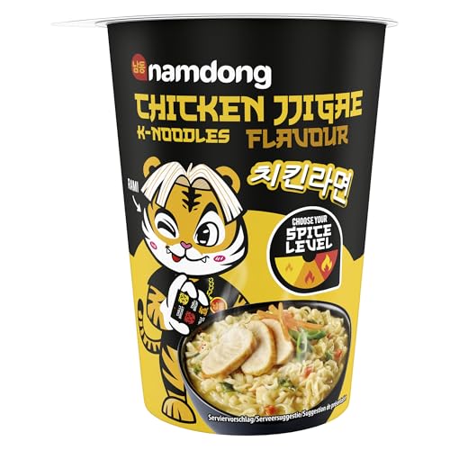 Namdong K-Noodles Chicken Jjigae Flavour Pot Instant Nudeln auf koreanische Art mit extra Chili-Gewürzmischung 84 g