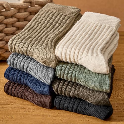 Image of 83% Cotton Thick winter Knit Warm Socks,Comfy Cozy Breathable Casual Socks for Men & Women