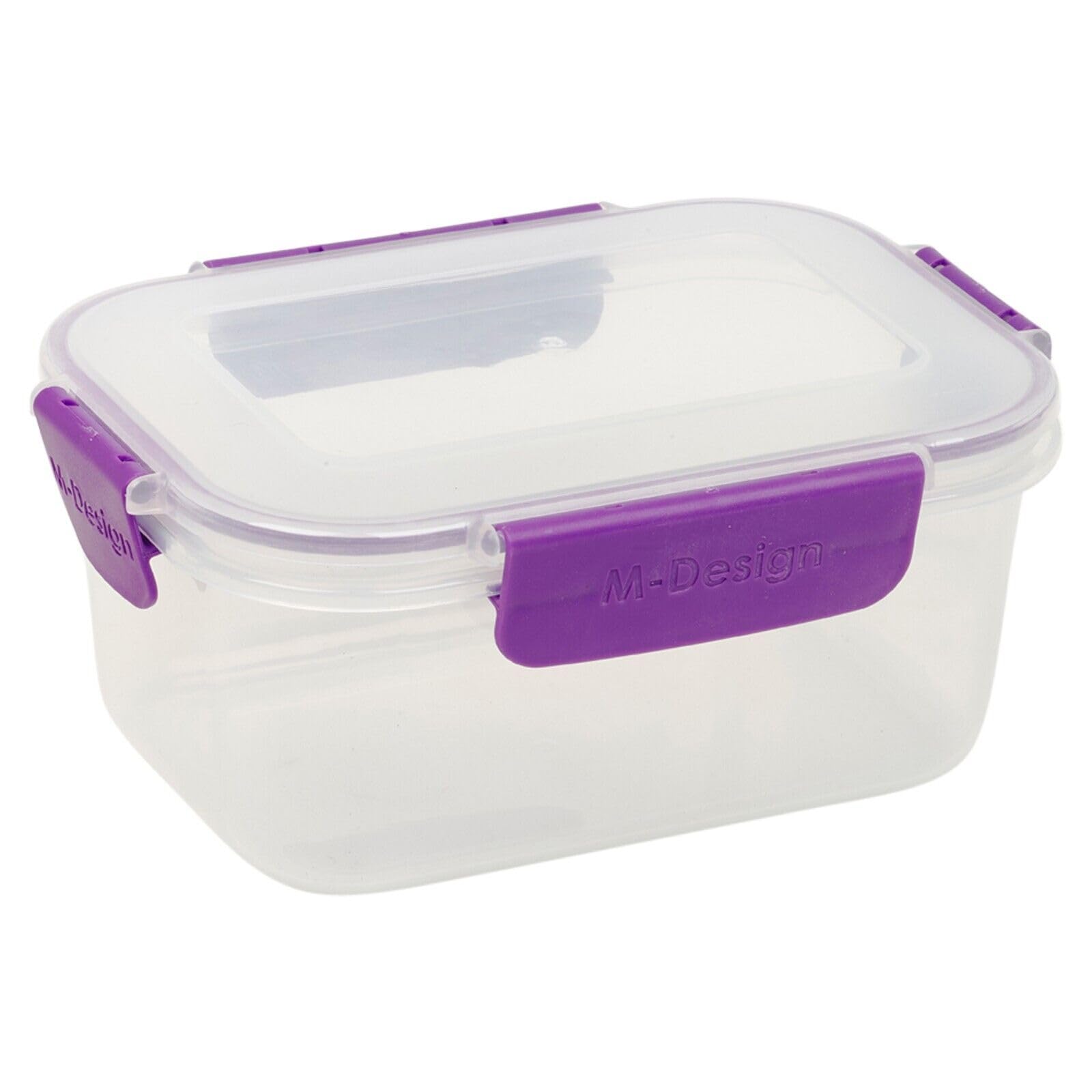 Urbn-Chef Purple Food Plastic Storage Container Airtight Seal Clip 'N' Lock Lid Dishwasher Safe