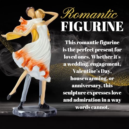 Elegant Gold Couple Figurine – Romantic Poly-Resin Sculpture for Home Décor, Anniversary, and Valentine’s Day Gift – Intricately Designed Love Statue (Yellow) — photo — 3 of 9