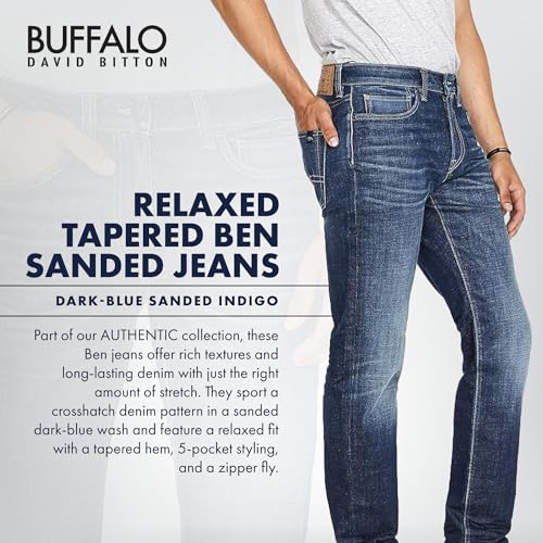 Buffalo David Bitton Men's Ben Relaxed Tapered Denim Jeans3