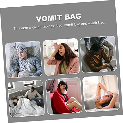 LALAFINA 45 Peças Sacos De Doente Viagem Necessidade Branco Descartável