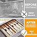 SpaceAid WrapNeat 3 in 1 Wrap Organizer with Cutter and Labels, Plastic Wrap, Aluminum Foil and Wax Bamboo Dispenser for Kitchen Storage Organization Holder for 12