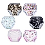 AGUDAN Baby Potty Training Pants, Cotton Cloth Toddler Toilet Training Underwear, 6 Packs, 4T