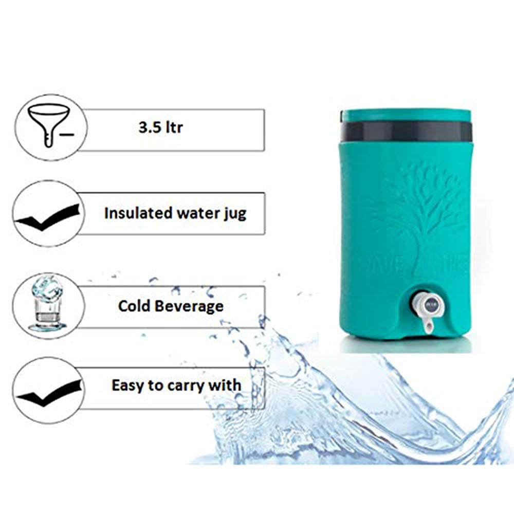 TINKDAS Cool Star Plastic Insulated Water 5 Liter Water Storage Cool Water Storage for Traveling Water Jug 5 Lit - Multicolor, Blue 3