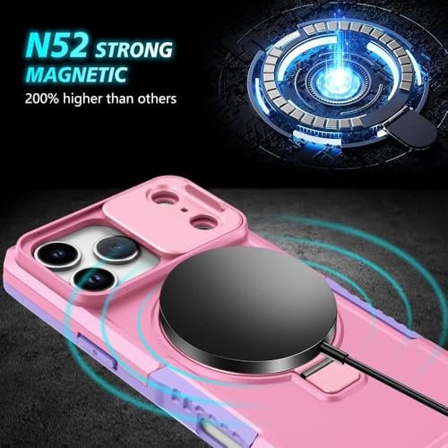 Coque iPhone Air violette à support rotatif 360 silicone antichoc - 7