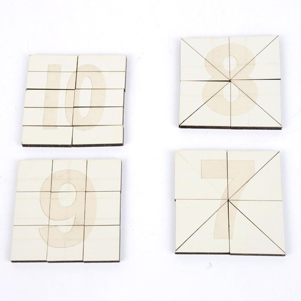 Puzzle z dzieleniem liczb 1-10 Montessori, narzędzie wczesnej nauki dla przedszkolaków