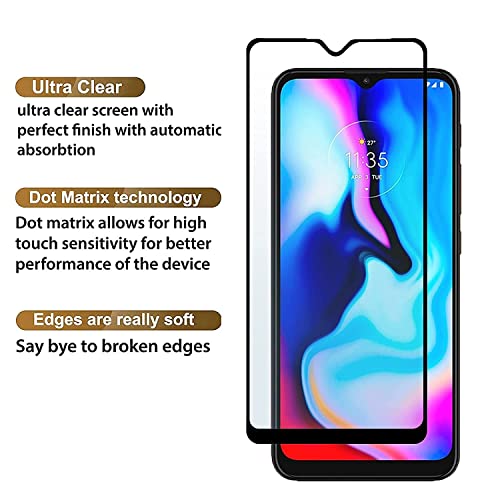 Image of HD Tempered Glass Screen Protector Compatible For Moto E7 Power With Edge To Edge Coverage And Easy Installation Kit