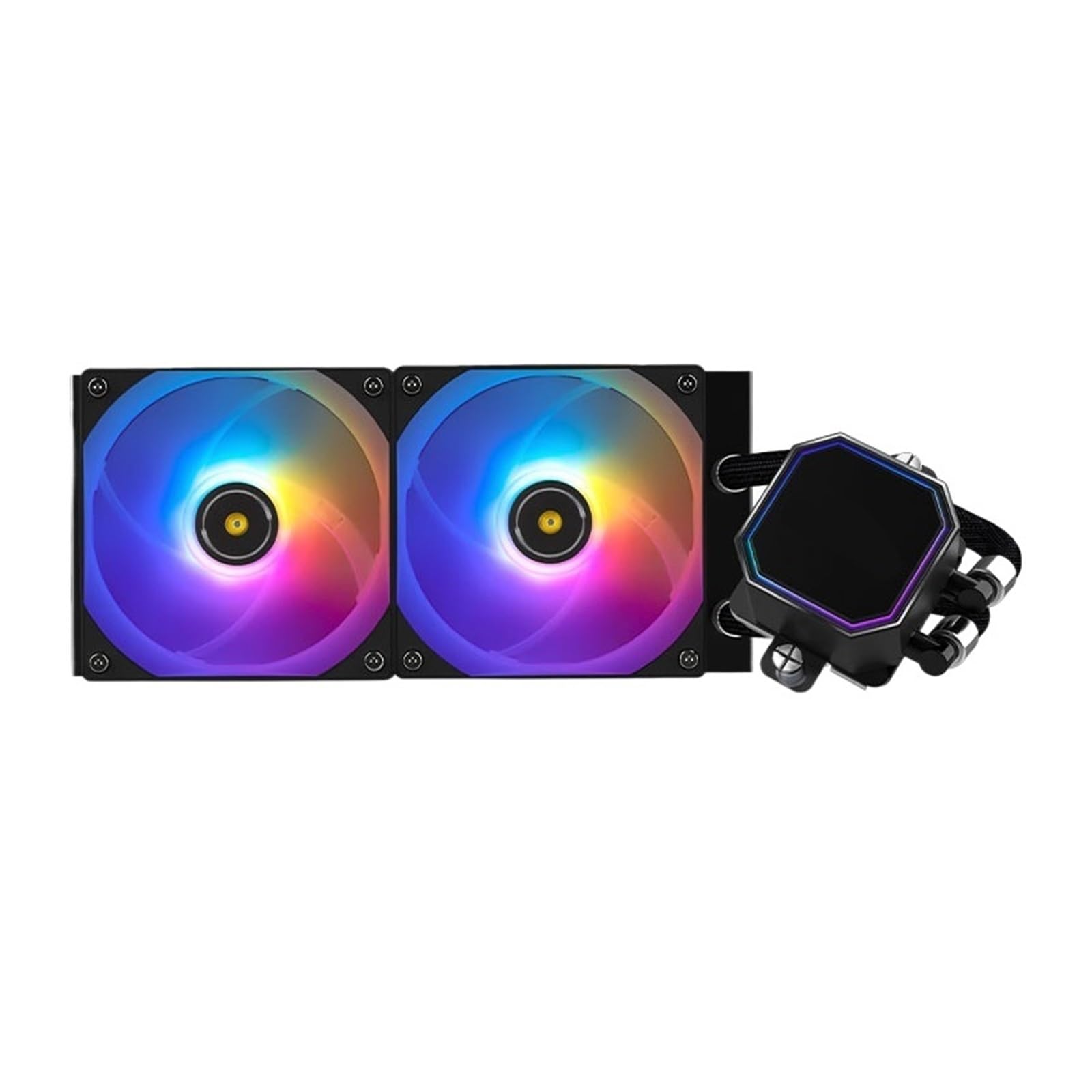 Radiateur de refroidissement à eau tout-en-un pour PC de jeu silencieux et setup créatif