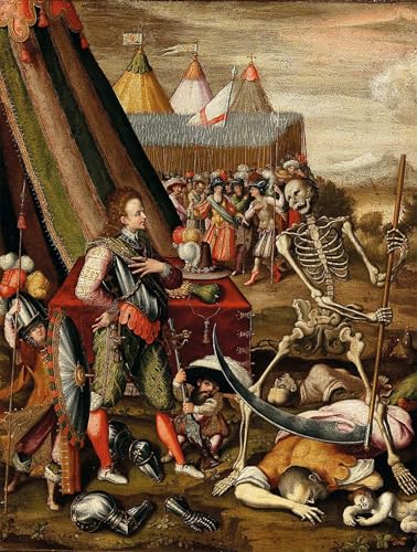 Affiche le Dialogue de la mort d'Antoine Caron habillage grand mur