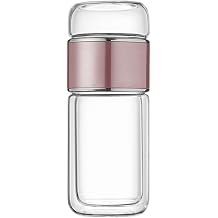 Teava 3-in-1 Smart Tea Infuser Is a Double Glass Bottle with Built-in Filter for Blooming and Loose Leaf Tea, Capable of Precise Brewing Control and Heat Resistant Design, 300ml Capacity