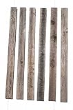 Rustic Weathered Reclaimed Wood Planks for DIY Crafts, Projects and Decor (20 Planks - 48' Long)
