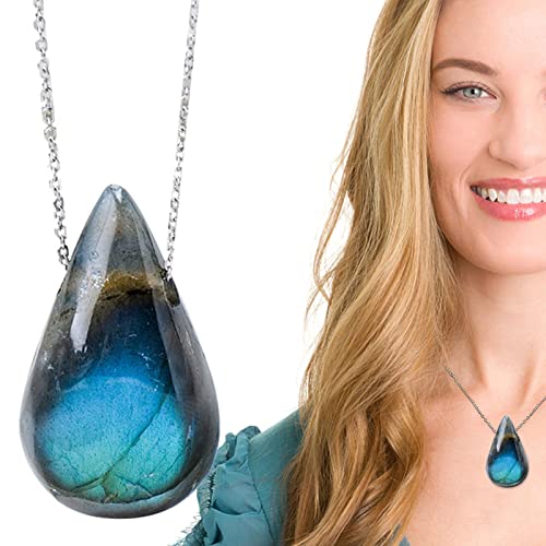 Richolyn 2 PCS Collana di Cristallo Labradorite |